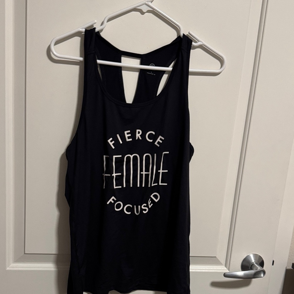 Champion Black Tank Top with Fierce Print